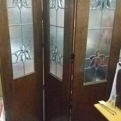 【中古品】三連パーテーション ステンドグラス