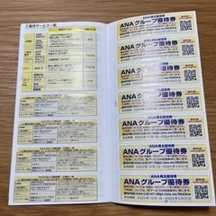 ANA株主優待券7枚 グループ優待券 受付終了ANA株主優待券 7