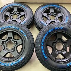 ジムニー純正×TOYO オープンカントリーRT 185/85R16◇マットブラック 