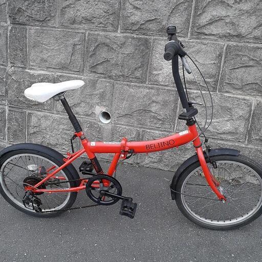20インチ　折り畳み　自転車　６段ギヤ付き