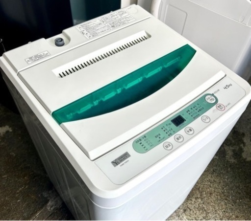 札幌市内配送無料 19年製 YAMADA ヤマダ電機 4.5kg 全自動洗濯機 YWM-T45G1 動作良好