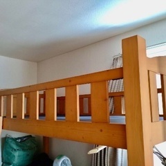 お取引中☆木製ロフトベッド（2段ベッドの上）
