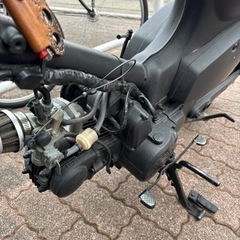 カブ50 フルカスタムall black 美車 カブチョッパー 直管ショート 