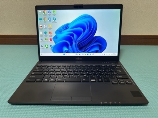 富士通 薄型ノートPC ！M.2 SSD128GB メモリ4GB★FUTRO MU937★ Celeron 3865U Webカメラ Win11 MS Office2021 Professional ★中古美品★
