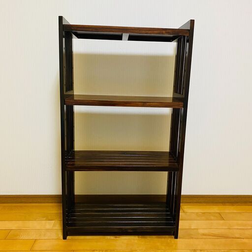 木製棚 アジアン風 4段 W64cm × D29cm × H116cm 2台