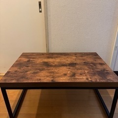 ローテーブル　アイアン　木目　テーブル