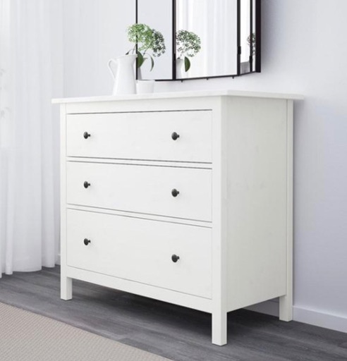 J3378 人気シリーズ！現行販売品 IKEA イケア  hemnes ヘムネス 3段チェスト クリーニング済み