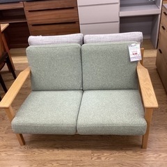 KB-45【新入荷　リサイクル品】unico VISKA カバーリングソファ　2シーター　グリーン VISKA covering sofa 2 seater(ヴィスカ カバーリング ソファ 2
