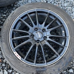 ホイール タイヤ レアマイスター　LM-S 18-7.5J +48 225-50-18 黒 CH-R アルファード ヴェゼル 