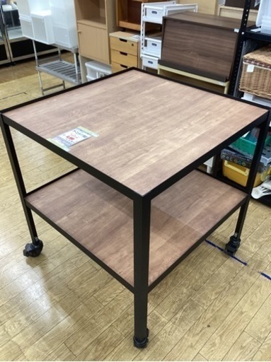 KB-50【新入荷　リサイクル品】オープンラック　作業台　黒×ナチュラル
