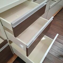 ★【パモウナ】レンジボード  食器棚  キッチン収納  (幅90cm)   💳自社配送時🌟代引き可💳※現金、クレジット、スマホ決済対応※   