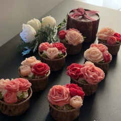 【2/28追加！】あんこのお花「薔薇のカップケーキ」レッスン - 教室・スクール