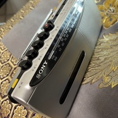 SONYラジカセ　電池付き　ラジオAM/FM 60分新品テープ付き