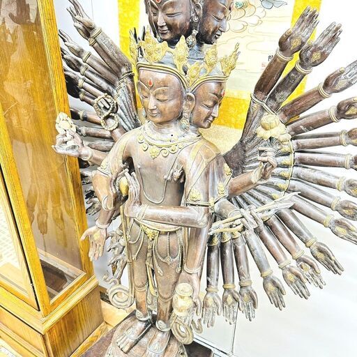 希少品】千手観音像 チベット？ ミャンマー？ 真鍮 青銅 仏教 イスム 