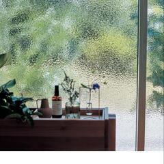 琉球ガラスのような泡入りのUVカット窓シート１枚(92×90)
