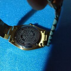 稼働品 TECHNOS テクノスプレミアゴールドグリーン 腕時計  クオーツ 
