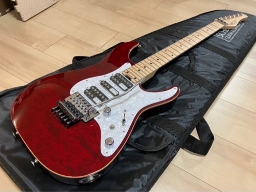 【美品】SCHECTER SD-2-24-AL Maple See-thru Red シェクター ギター