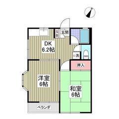 💙初期費用8万円！フリーレント1ヶ月！敷礼０！《2DK》坂戸市♦...