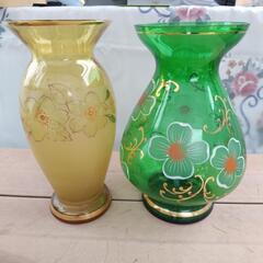 ボヘミアングラス花瓶　２個