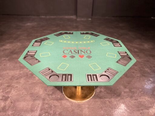 8角形ポーカーテーブル　新品　専用ケース付き　テキサスホールデム　CASINO