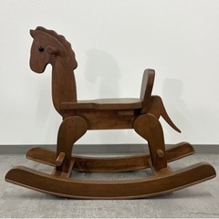 SNT176 木製　木馬　レトロ　おもちゃ　乗用玩具 木の…