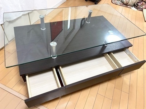 ニトリNITORI  スプレンダー3  ガラステーブル センターテーブル