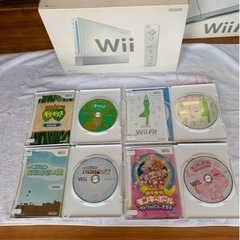 Wii本体＋コントローラー＋WiiFit＋カセット4種類セット