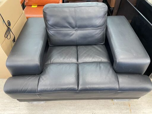 本革一人掛けソファー　幅130　奥行103　高さ40