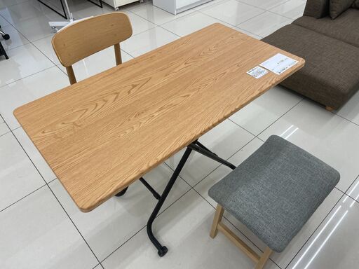 ★ジモティ割あり★ NITORI ダイニングセット ブラウン H71×D55×W110 クリーニング済み HJ2253