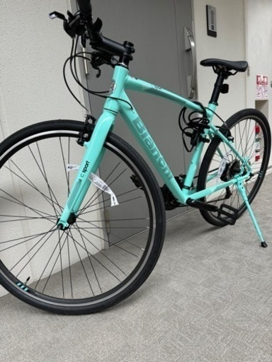 美品　Bianchi ビアンキ　C-Sport 1  47  ワイヤーキー　充電式ライト　空気入れ　キックスタンド付き