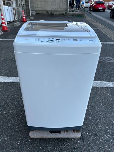 洗濯機 アクア 2019年製 8kg  AQW-GV80H 【安心の3ヶ月保証★送料に設置込】自社配送時代引き可※現金、クレジット、スマホ決済対応※