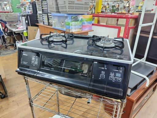 J087★パロマ★トップガラス都市ガスコンロ★水無し両面焼きグリル