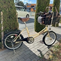ペットポーター　丸石サイクル 犬用自転車　アイボリー