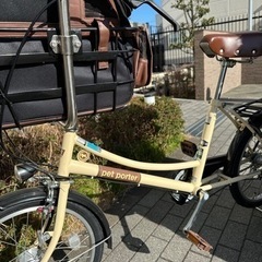 ペットポーター　丸石サイクル 犬用自転車　アイボリー