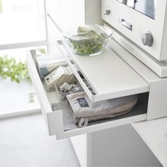 山崎実業　tower  レンジ台　レンジ下収納