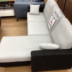 KB-54【新入荷 リサイクル品】カウチソファ3点セット 黒×グレー