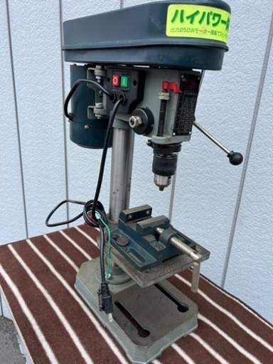 ■卓上ボール盤 HI STEEL DRILL PRESS DP-250V 100V■卓上小型ボール盤 13mmチャック 藤原産業■ジャンク品扱い 通電確認済み