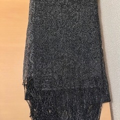 黒ラメ　スカーフ