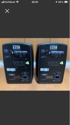 ★限定色ホワイト★ KRK VXT4 パワードモニタースピーカー ペア KRK V4 パワード モニタースピーカー 2台セット 電源ケーブル付き KRK