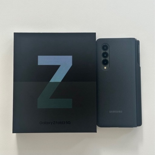 【美品】Galaxy Z Fold3 12BG/512GB ファントムグリーン