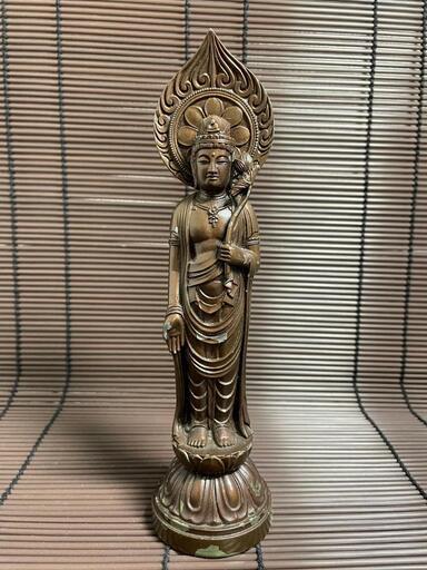 観音菩薩立像』仏像 高さ15cm 唐金