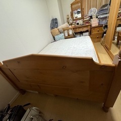 白金 ペニーワイズ パイン ダブルベッド