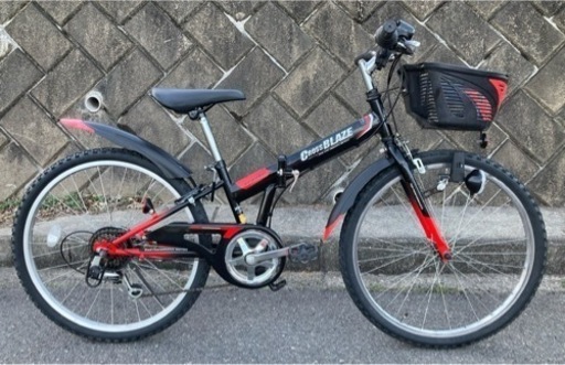 ジュニア24インチ☆シート鍵等新品パーツ多数 整備済美車 配達可！折り畳み自転車