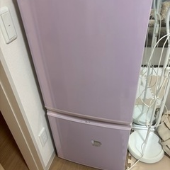 2ドア 冷蔵庫 ピンク 中古品