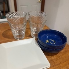 (終了)小鉢2 皿2 グラス4