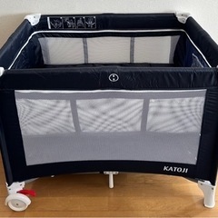 中古✧︎KATOJI✧︎ カトージ バシネット ネイビーブルー ...