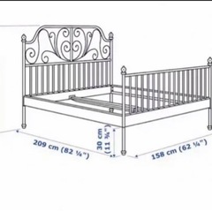 LEIRVIK 廃盤 IKEA人気ダブルベッドフレーム