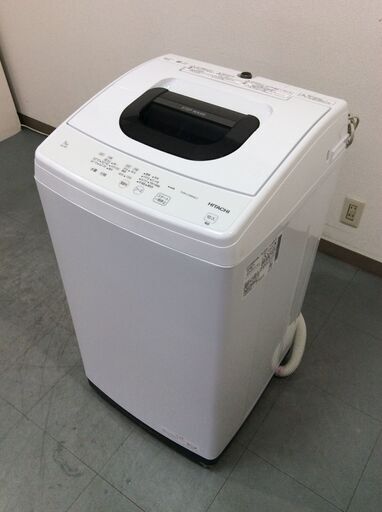 YJT8301【HITACHI/日立 5.0㎏洗濯機】美品 2023年製 NW-50H 家電 洗濯 簡易乾燥付