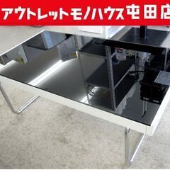 ニトリ センターテーブル ガラス 座卓 110cm ローテーブル...