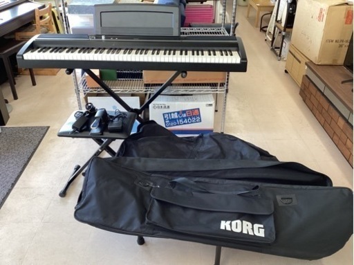 美原店　音出し確認済み　収納バッグ付き　 動作品 KORG SP-170S 電子ピアノ 88鍵 キーボード 譜面台付属 コルグ